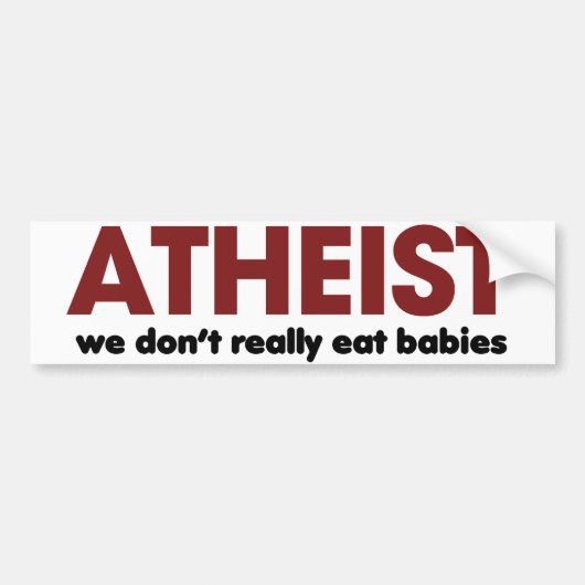 Atheïst Bumpersticker (Voorkant)