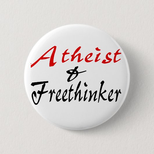 Atheïst en Freethinker Ronde Button 5,7 Cm (Voorkant)