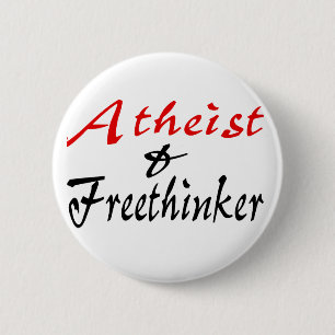 Atheïst en Freethinker Ronde Button 5,7 Cm