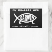 Atheïst Evolution bumpersticker Rechthoekige Sticker (Tas)
