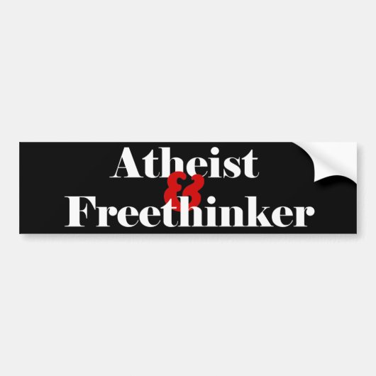 Atheïst & Freethinker Bumpersticker (Voorkant)