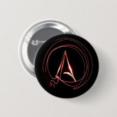 Atheïst in het rood ronde button 5,7 cm (Voorkant /achterkant)