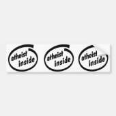 Atheïst Inside Bumpersticker - De drievriendheid (Voorkant)