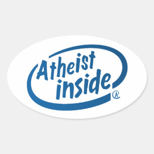 Atheïst Inside Ovale Sticker