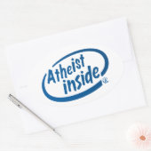Atheïst Inside Ovale Sticker (Envelop)