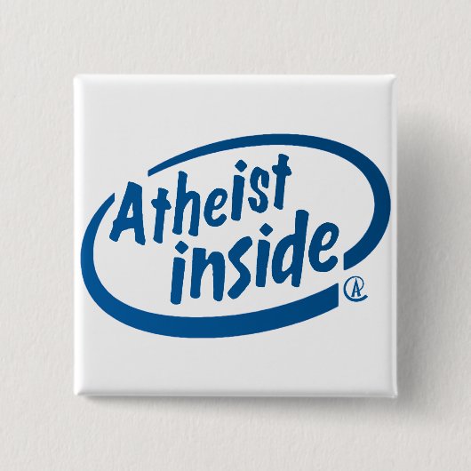 Atheïst Inside Vierkante Button 5,1 Cm (Voorkant)