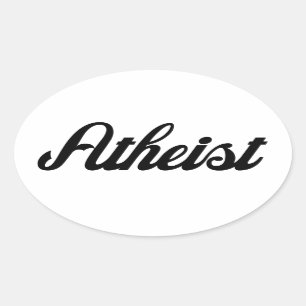 Atheïst Ovale Sticker