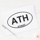 Atheïst Ovale Sticker (Envelop)