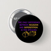 Atheïst Quote Ronde Button 5,7 Cm (Voorkant /achterkant)