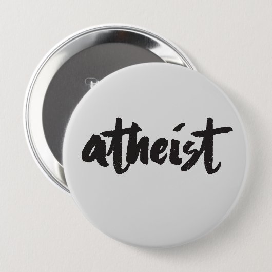 Atheïst Ronde Button 4,0 Cm (Voorkant /achterkant)