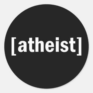 [atheïst] ronde sticker
