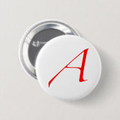 Atheist Scarlet Letter Button (Voorkant /achterkant)
