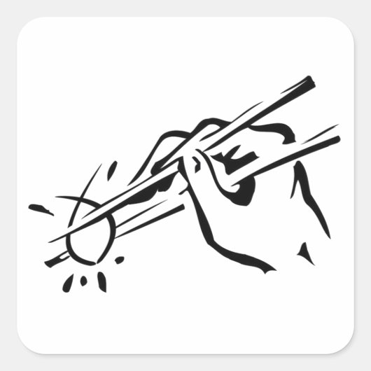 Atheïst Sushi! (ichthys) Vierkante Sticker (Voorkant)