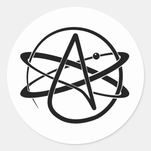Atheïst Symbol Sticker (Voorkant)