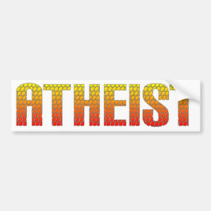 Atheïst, verdomde draadfence stijl. bumpersticker