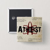 Atheïst Vierkante Button 5,1 Cm (Voorkant /achterkant)