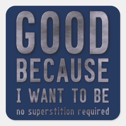 Atheïst Vierkante Sticker (Voorkant)