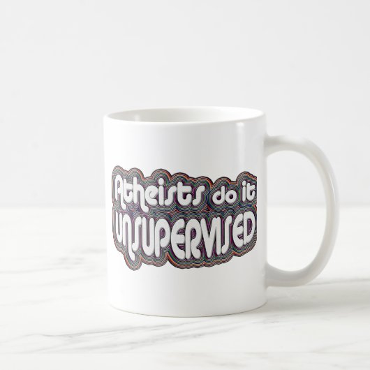 Atheïsten doen het zonder toezicht koffiemok (Rechts)