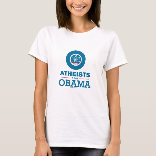 Atheïsten voor Obama T-shirt (Voorkant)
