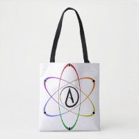 Atheïstisch Atoom Symbool Regenboog
