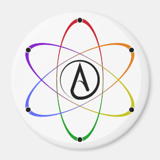 Atheïstisch Atoom Symbool Regenboog Magneet