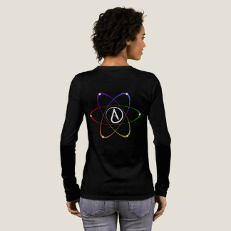 Atheïstisch Atoom Symbool Regenboog Wit Tri-Blend Shirt