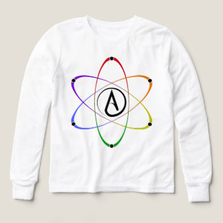 Atheïstisch Atoom Symbool Regenboog Zwart