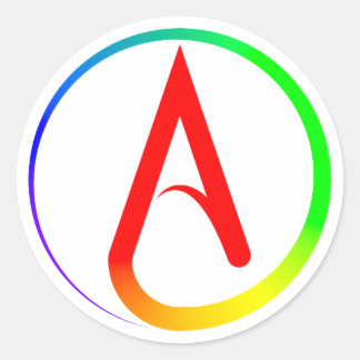 Atheïstisch Symbool Regenboog Ronde Sticker