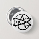 Atheïstisch symbool ronde button 5,7 cm (Voorkant /achterkant)