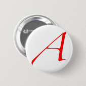 Atheïstisch symbool (rood A) Ronde Button 5,7 Cm (Voorkant /achterkant)