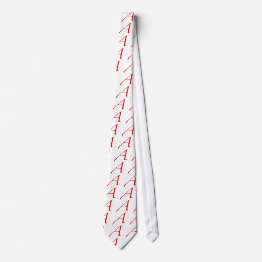 Atheïstisch symbool (rood A) Stropdas (Voorkant)