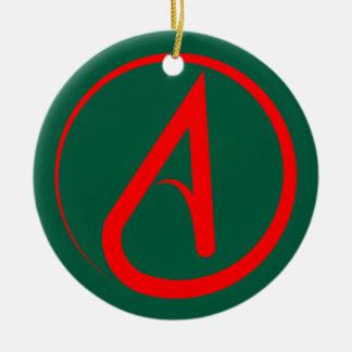 Atheïstisch Symbool Rood Keramisch Ornament