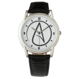 Atheïstisch symbool wit horloge