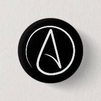 Atheïstisch symbool: wit op zwart
