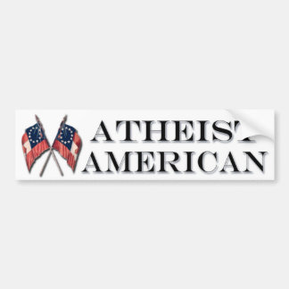Atheïstische Amerikaan met vlaggen Bumpersticker