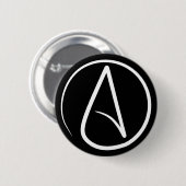 Atheïstische badge ronde button 5,7 cm (Voorkant /achterkant)