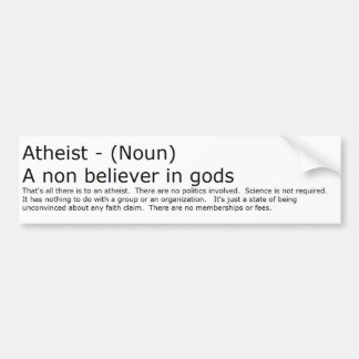Atheïstische Bumpersticker