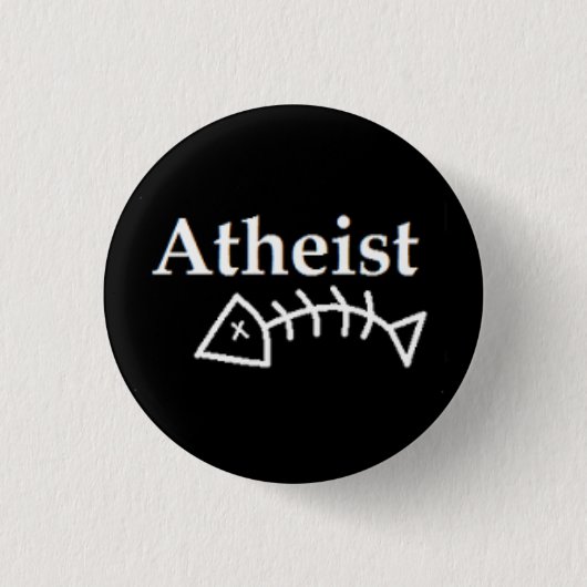 Atheïstische dode vis ronde button 3,2 cm (Voorkant)