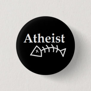 Atheïstische dode vis ronde button 3,2 cm