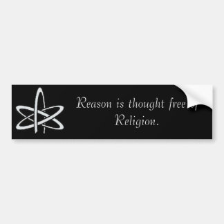 Atheïstische gedachte bumpersticker