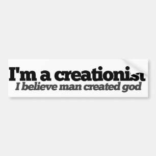 Atheïstische humor bumpersticker