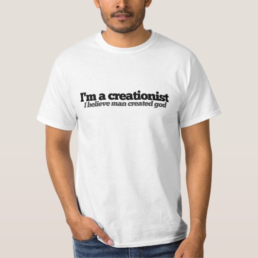 Atheïstische humor t-shirt (Voorkant)