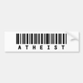 Atheïstische streepjescode bumpersticker (Voorkant)