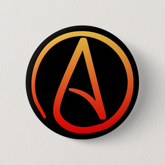 Atheïstische Symbool-Button Ronde Button 5,7 Cm (Voorkant)