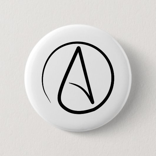 Atheïstische symboolpop ronde button 5,7 cm (Voorkant)