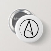 Atheïstische symboolpop ronde button 5,7 cm (Voorkant /achterkant)