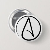 Atheïstische symboolpop ronde button 5,7 cm (Voorkant /achterkant)
