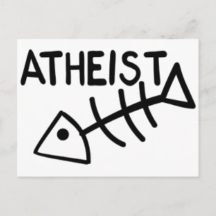 Atheïstische vis briefkaart