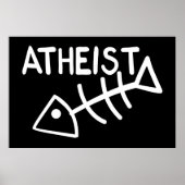 Atheïstische vis poster (Voorkant)