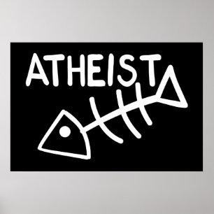 Atheïstische vis poster